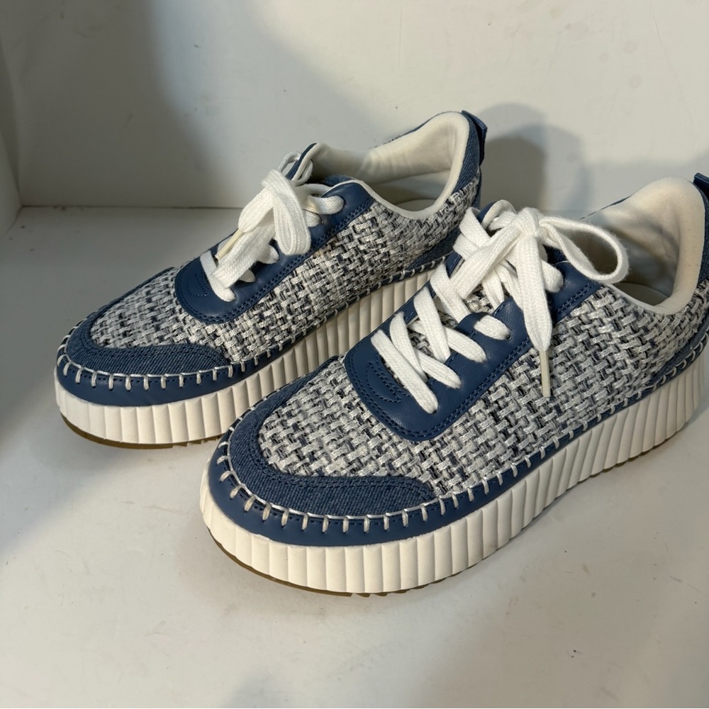 Universal Thread Denim / White Patterned Tweed Pl… - image 3